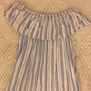 Off the shoulder stripped dress